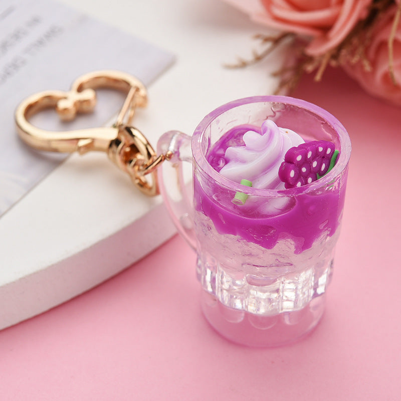 Wholesale Acrylic Simulation Fruit Ice Cream Creative Key Chain
